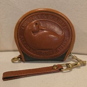Vintage Dooney & Bourke ALL weather Leather Duck Coin Pouch